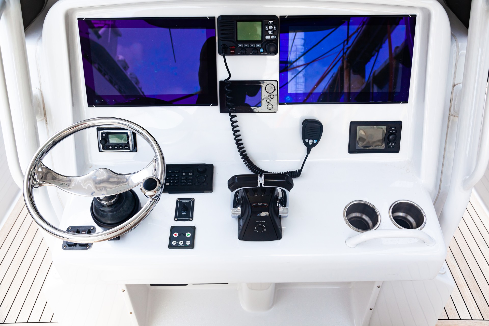 electronics, fish finder We install GPS sonar systems so you can detect fish to ensure you always know your location and route, enhancing safety and navigation along with trying to locate the big ones. From graphs to livescope we will install them all.